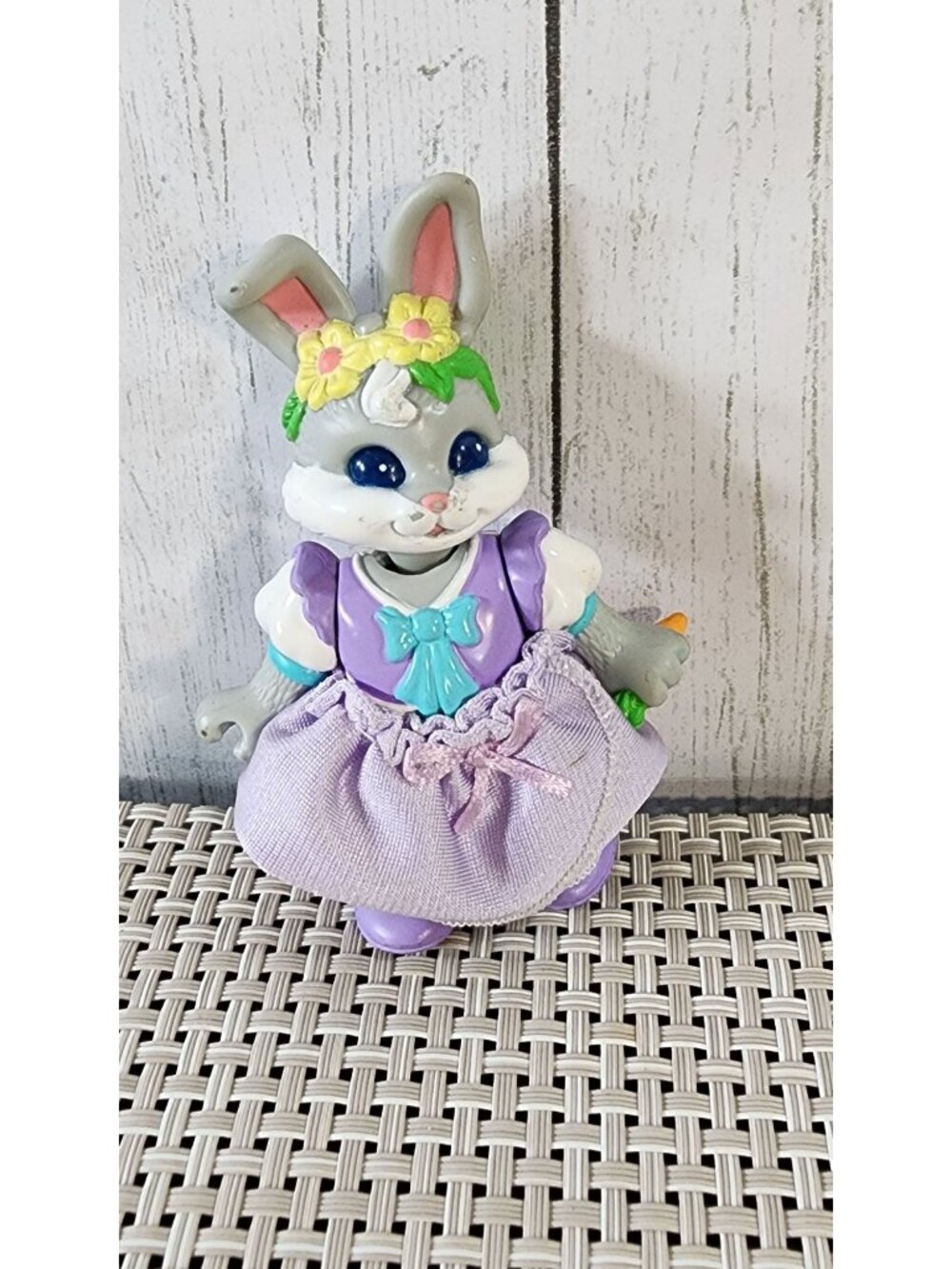 HIDEAWAY HOLLOW PURPLE MOMMA BUNNY RABBIT DRESS FIGURE FISHER PRICE DOLLHOUSE